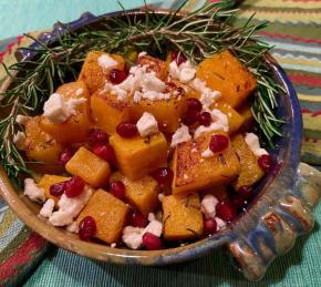 Roasted Butternut Squash with Goat Cheese, Pomegranate, and Rosemary Photo