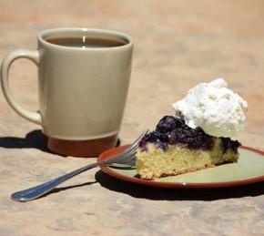 Blueberry Cornmeal Upside-Down Cake Photo