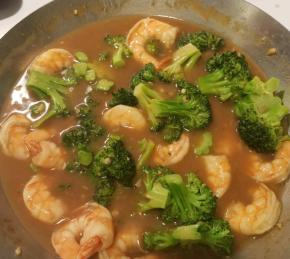 Shrimp with Broccoli in Garlic Sauce Photo