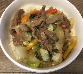 Black Pepper Beef and Cabbage Stir Fry Photo