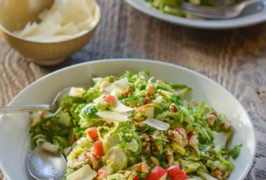 Brussels Sprout Salad with Apples, Walnuts & Parmesan Photo 1
