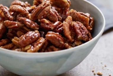 Sweet, Spicy, Salty Candied Pecans Photo 1