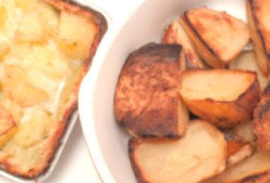 Rustic Baked Potatoes and Toasted Baguette Photo 1