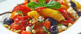 Roasted Pepper Salad with Feta, Pine Nuts & Basil Photo
