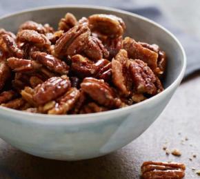 Sweet, Spicy, Salty Candied Pecans Photo
