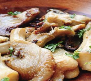 Sauteed Oyster Mushrooms in Garlic Butter Photo