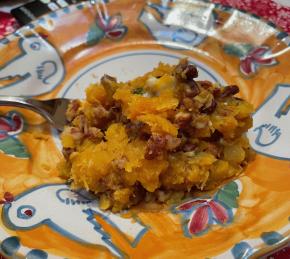 Mashed Butternut Squash with Blue Cheese and Pecans Photo